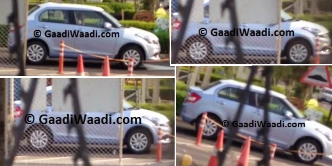 Swift Dzire facelift spotted