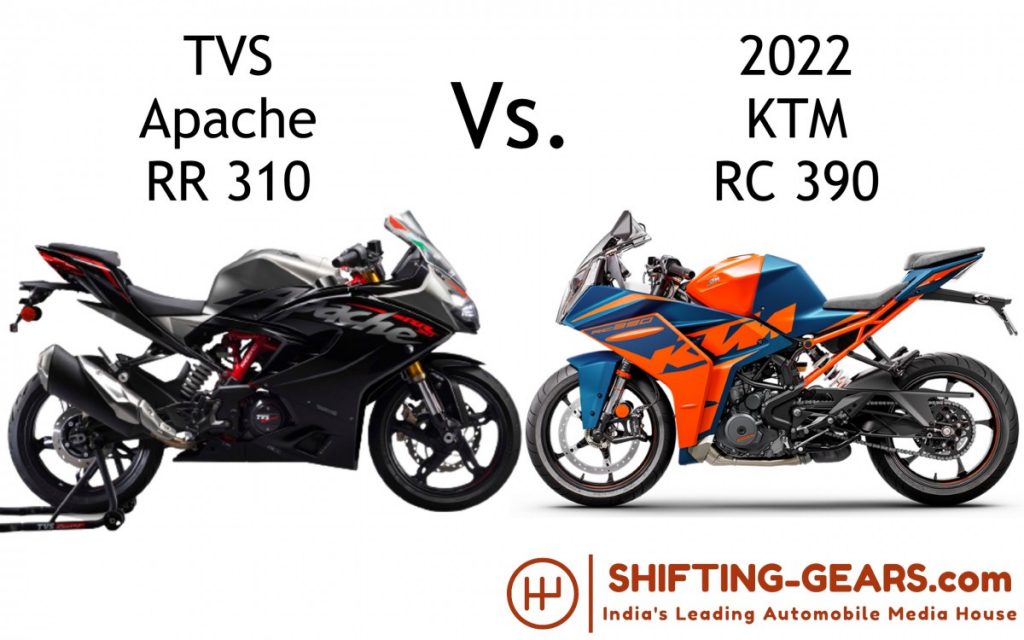 2022 KTM RC 390 Vs TVS Apache RR 310 Specification Comparison