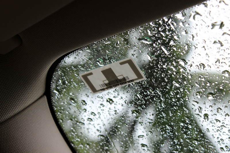 RFID tag on the windscreen
