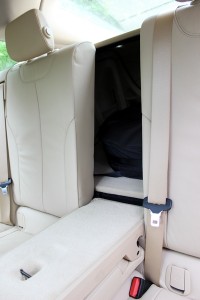 Rear centre armrest section can be dropped down to access the boot