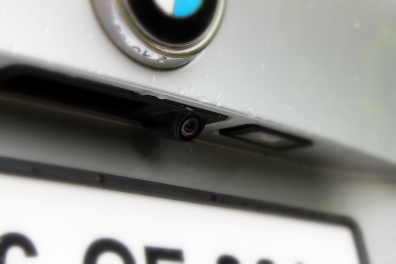Reverse parking camera is placed below the BMW logo