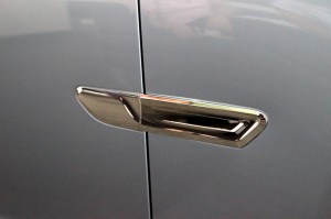 Chrome ornament on the side panel