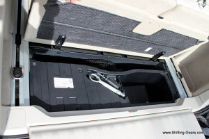 Tool kit placed under the boot floor
