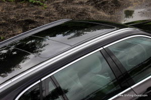 Roof rails also get the satinated aluminium finish. Have a look at the large two-part panoramic sunroof