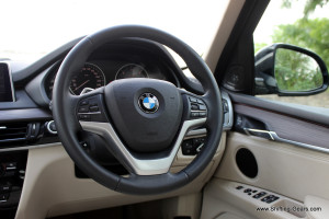 Multifunction steering wheel wrapped in sport leather