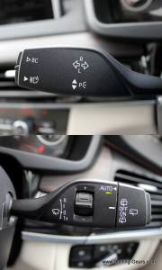 LHS control stalk head toggles the MID and automatic headlamps along with the indicators + high beam. RHS control stalk takes car of the front and rear wipers and the front windscreen washer.