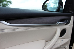 Close look at the wooden trim
