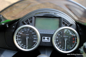 Instrument cluster gets analogue speedometer and tachometer with a MID in between. MID includes external air temperature, DTE, fuel gauge, gear position indicator, odometer, clock and dual trip meters.