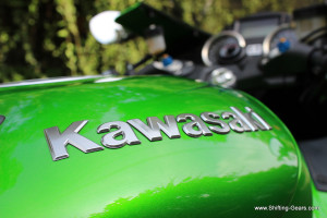 Kawasaki badge on the tank, will need thorough cleaning