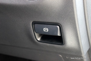 Electric parking brake button placed below the euro light switches