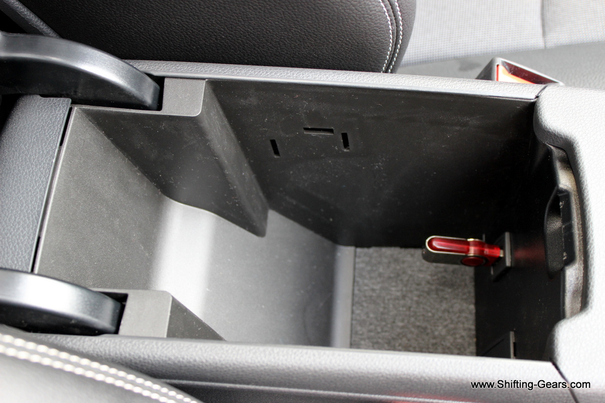 Storage space under the armrest also has the USB and Aux-in points