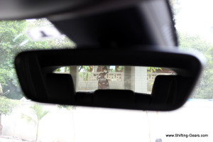 Electrochromic rear view mirror misses out on the ambient light and reading lamps below