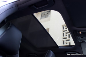 Inside view of the sunroof