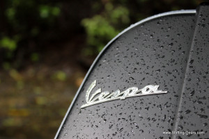 Vespa badge on the front apron