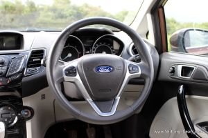 Leather wrapped steering wheel with audio and other controls is one of the segment best when it comes to feedback