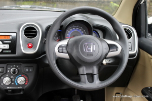 Steering wheel with audio controls is more car like in size and smaller than a few other UVs on sale in India