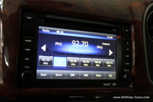 15.7cm dual din, touch screen head unit on the Mobilio RS
