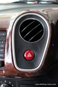 Faux wood trim on the dashboard on the RS variant