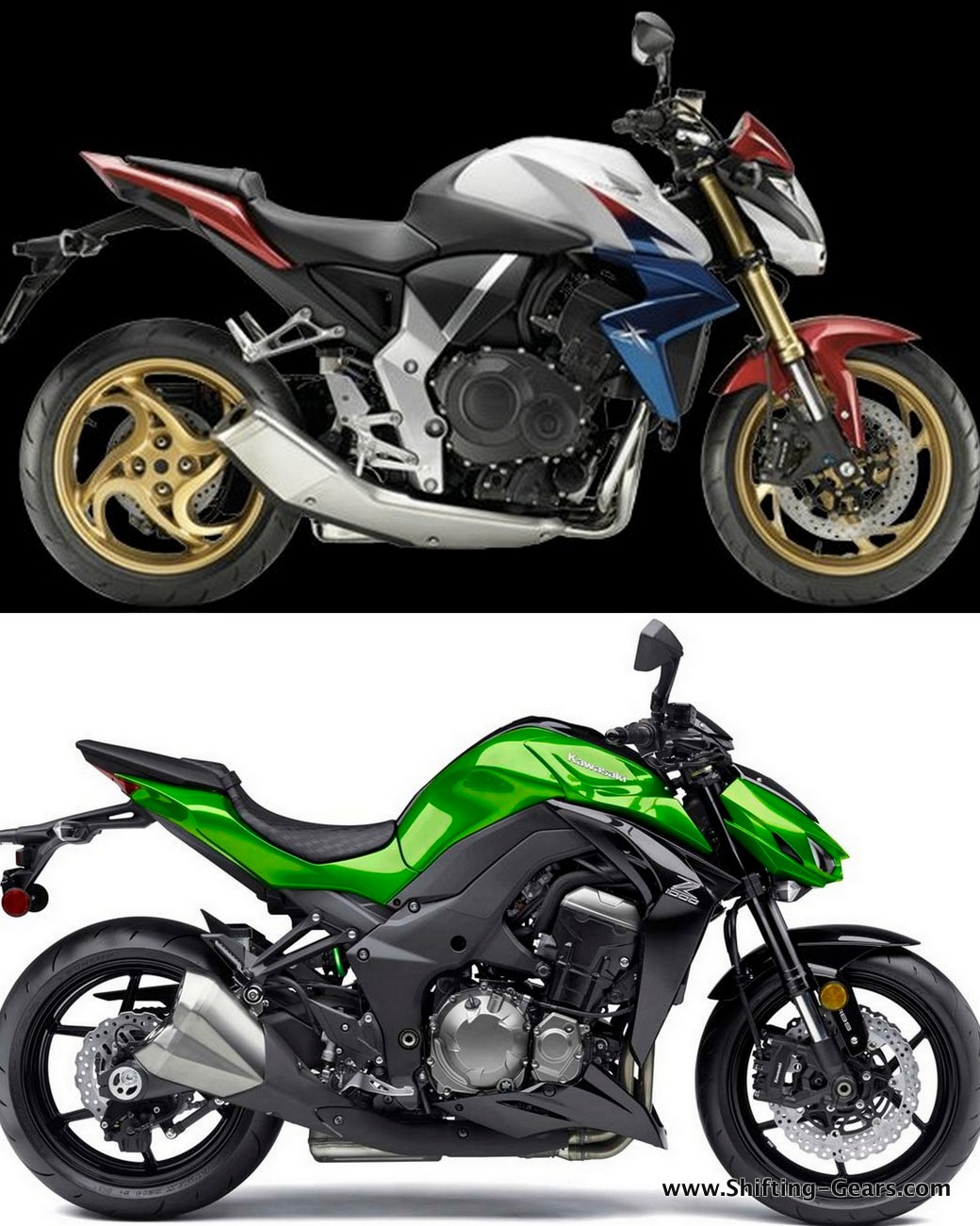 The Kawasaki Z1000 is a recent product, but the Honda CB1000R holds its ground well
