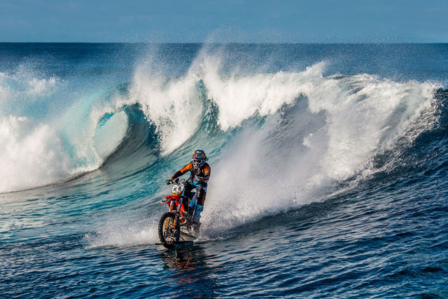 Riding the giant waves