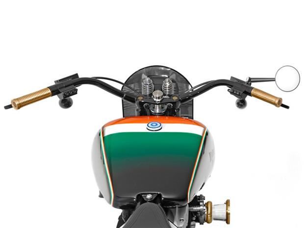 Indian flag themed Harley - Softail Crossbones
