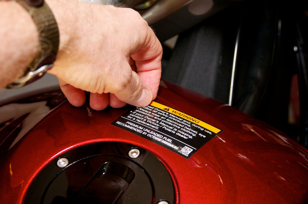 How to remove warning stickers from your motorcycle and car.