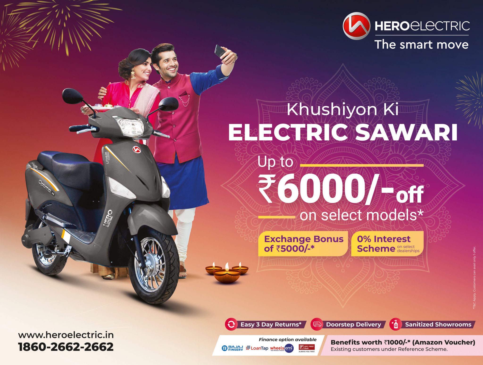 hero-electric-offering-benefits-up-to-inr-6-000-on-scooters-in-festive