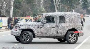 Mahindra Thar 5-door looks muscular on the streets