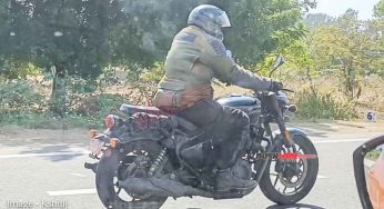 Spotted again, Royal Enfield Shotgun 650 testing in production form
