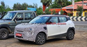 Mahindra XUV 3XO electric SUV spotted testing
