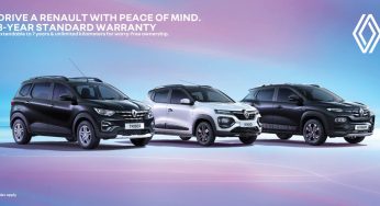 Renault India now offers standard 3-Year / 1,00,000 km warranty