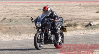 Triumph Thruxton 400 spied testing outside India