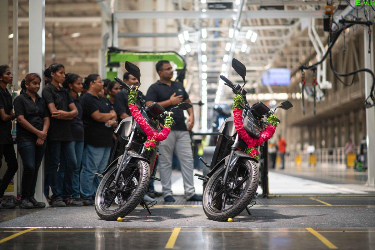First Ola Roadster X electric motorcycle rolls out from Ola’s Futurefactory