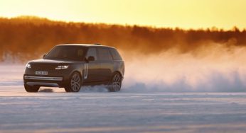 Range Rover electric cuts through ice during testing